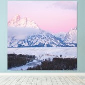 冬の山 キャンバスプリント (インサイチュ (ウッドフロア))