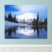 冬の山 キャンバスプリント (インサイチュ (ウッドフロア))