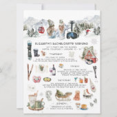 冬の山 |スキーバチェロレッテ 招待状 (正面)