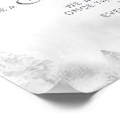 冬の山 席を選んで 側を選ばない結婚式 ポスター (角)