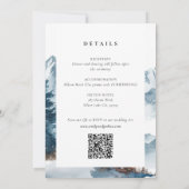 冬の山 松の木 オールインワン ウェディング 招待状 (裏面)