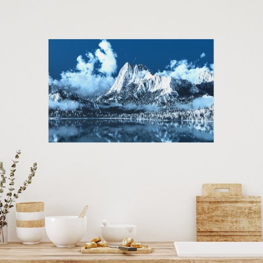 冬の崖 ポスター (キッチン)