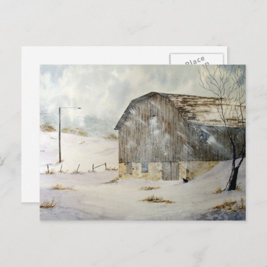 冬の嵐警報のポストカード ポストカード (正面/裏面)