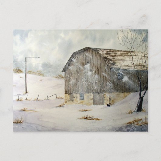 冬の嵐警報のポストカード ポストカード (正面)