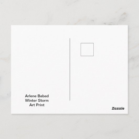 冬の嵐 ポストカード (裏面)