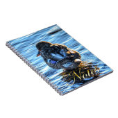 冬の川でマラードダック – 野生動物写真 ノートブック (右側)