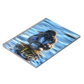 冬の川でマラードダック – 野生動物写真 ノートブック (左側)