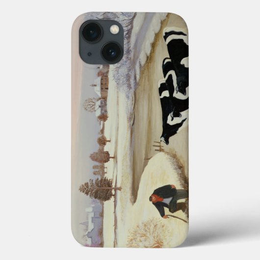 冬の川の牛 Case-Mate iPhoneケース (裏面)