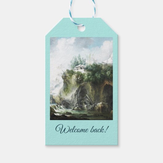 冬の川の風景、フランチェスコ・フォシ ギフトタグ (正面)