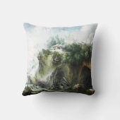 冬の川の風景、フランチェスコ・フォシ クッション (裏面)