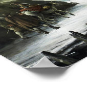 冬の川の風景、フランチェスコ・フォシ ポスター (角)