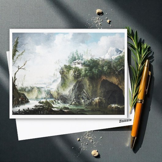 冬の川の風景、フランチェスコ・フォシ ポストカード