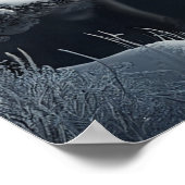 冬の川の風景 ポスター (角)