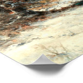 冬の川の風景 ポスター (角)