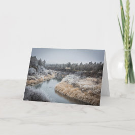 冬の川グリーティングカード空白のII カード