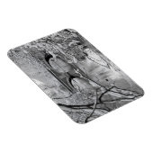 冬の川凍ってい上のアーチ橋 マグネット (右側)