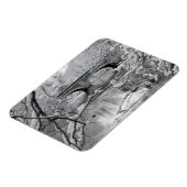 冬の川凍ってい上のアーチ橋 マグネット (左側)