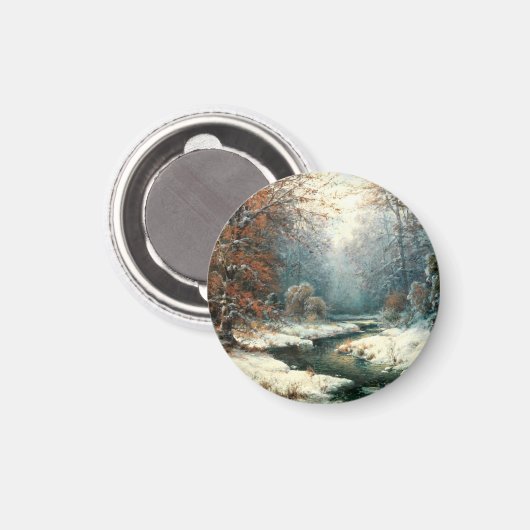 冬の川景色 マグネット (正面/裏面)