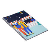 「冬の市場のお祭り」スパイラルノート ノートブック (右側)