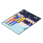 「冬の市場のお祭り」スパイラルノート ノートブック (左側)