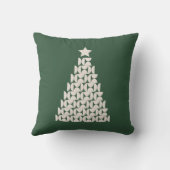 冬の市場07ヴィンテージグリーンクリスマスツリー クッション (裏面)