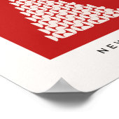 冬の市場08ヴィンテージ赤クリスマスツリー ポスター (角)