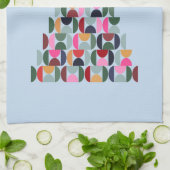 冬の市場10カラフルクリスマスツリー キッチンタオル (折り畳み)