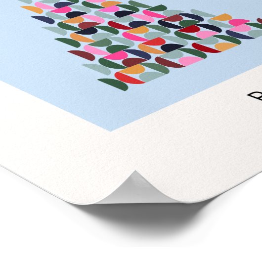 冬の市場10カラフルクリスマスツリー ポスター (角)