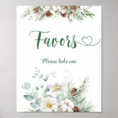 冬の常緑の優雅な好意がごちそうです ポスター (正面)