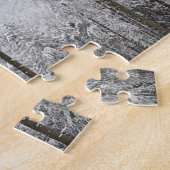 冬の常緑の森林 ジグソーパズル (側面)