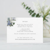 冬の常緑の結婚式 詳細カード 招待状 (スタンド正面)