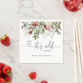 冬の常緑の赤ちゃんシャワーナプキン スタンダードカクテルナプキン (インサイチュ)