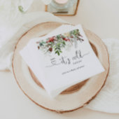 冬の常緑の赤ちゃんシャワーナプキン スタンダードカクテルナプキン