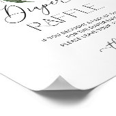 冬の常緑クリスマスおむつラッフル ポスター (角)