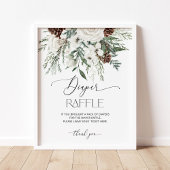 冬の常緑クリスマスおむつラッフル ポスター