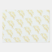 冬の常緑クリスマス ラッピングペーパーシート (正面3)