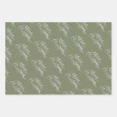 冬の常緑クリスマス ラッピングペーパーシート (正面)