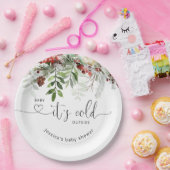 冬の常緑フェスティバルの葉の赤ちゃんシャワー ペーパープレート (パーティー)