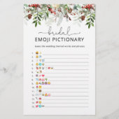 冬の常緑ブライダルシャワー絵文字 (正面)