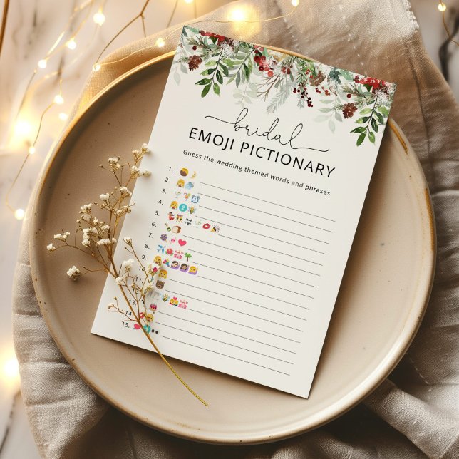 冬の常緑ブライダルシャワー絵文字 (クリエイターアップロード済み)