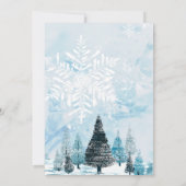 冬の常緑ベビーその冷たい外の赤ちゃんシャワー 招待状 (裏面)