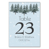 冬の常緑冬の松 テーブルナンバー (裏面)