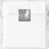 冬の常緑林 スクエアシール (バッグ)