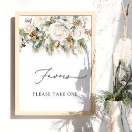 冬の常緑樹と松の好意を1つ取って下さい ポスター