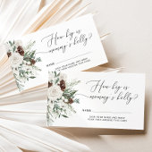 冬の常緑樹どのように大きなママの腹 エンクロージャーカード