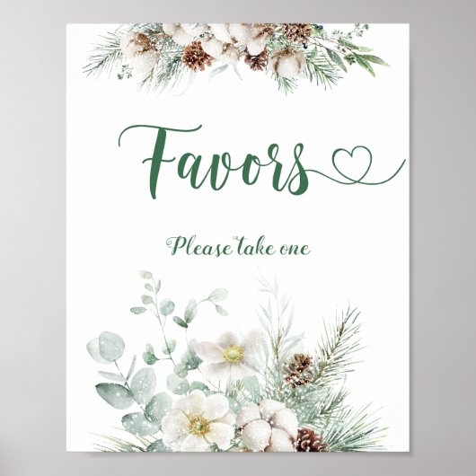 冬の常緑樹のエレガントなギフトに感謝の気持ちを込めて ポスター (正面)