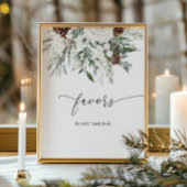 冬の常緑樹の優雅な好意がお土産をくれます ポスター