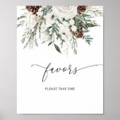 冬の常緑樹の優雅な好意がお菓子をお楽しみください ポスター (正面)