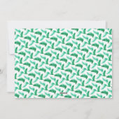 冬の常緑樹の葉の水彩画 グリーン シーズンカード (裏面)
