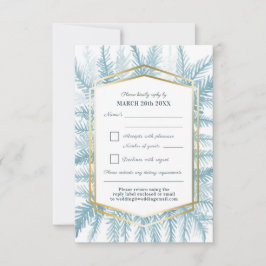 冬の常緑樹の葉の水色は灰色の青 出欠カード